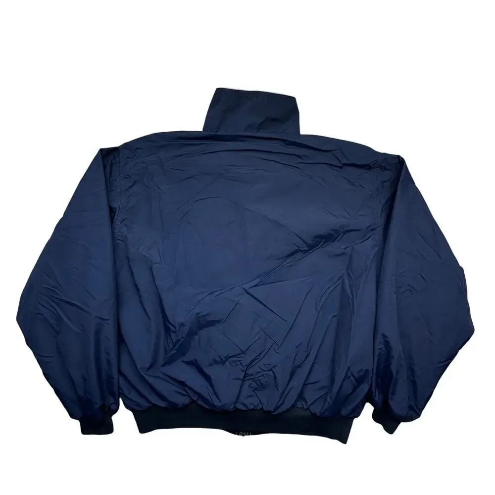 Vintage LL Bean Three Season Jacket Mens XXL Navy Lined Bomber Full Zip